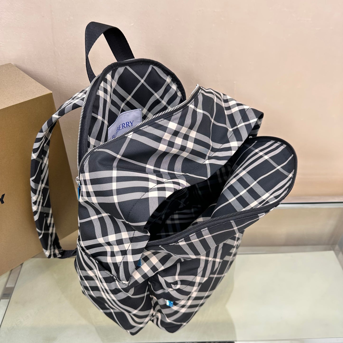 BURBERRY Small Check Backpack