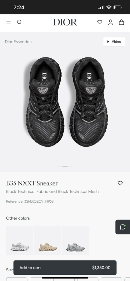 Dior B35 NXXT Sneaker - Negro
