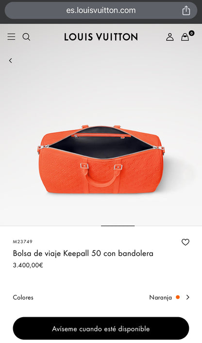 LV Keepall con bandolera 50cm M23749