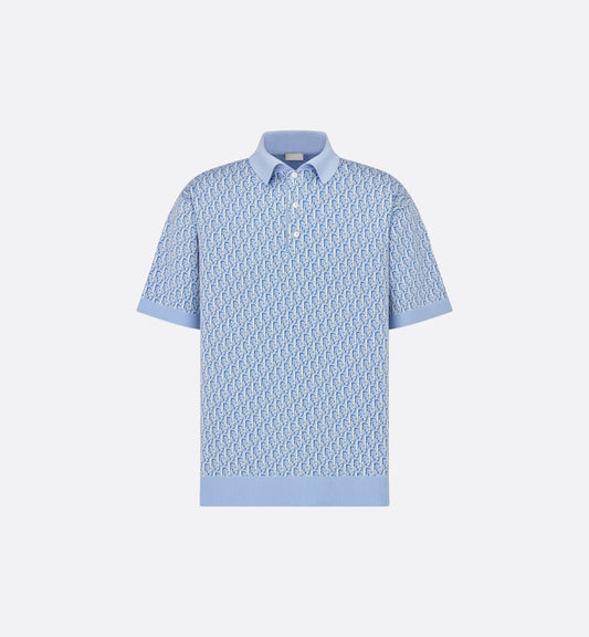 S2025 Dior Oblique Polo Shirt (• Blue
Cotton Jacquard)