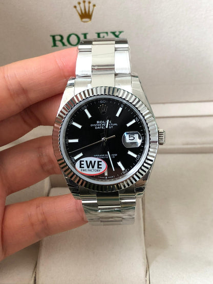 Rolex Datejust 41mm Black Index / Stick Dial on Oyster Bracelet
