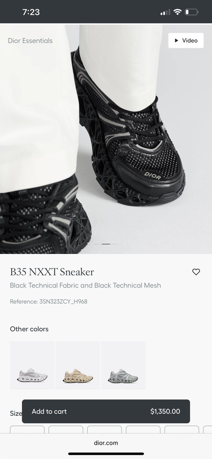 Dior B35 NXXT Sneaker - Negro
