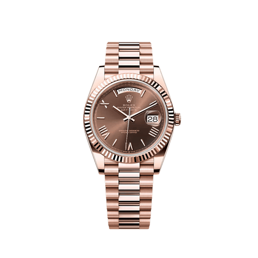 Rolex Day-Date 40mm Rose Gold on Chocolate Roman Dial