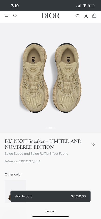 Dior B35 NXXT Sneaker - Beige