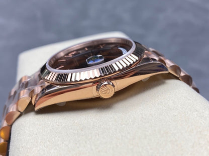 Rolex Day-Date 40mm Rose Gold on Chocolate Roman Dial