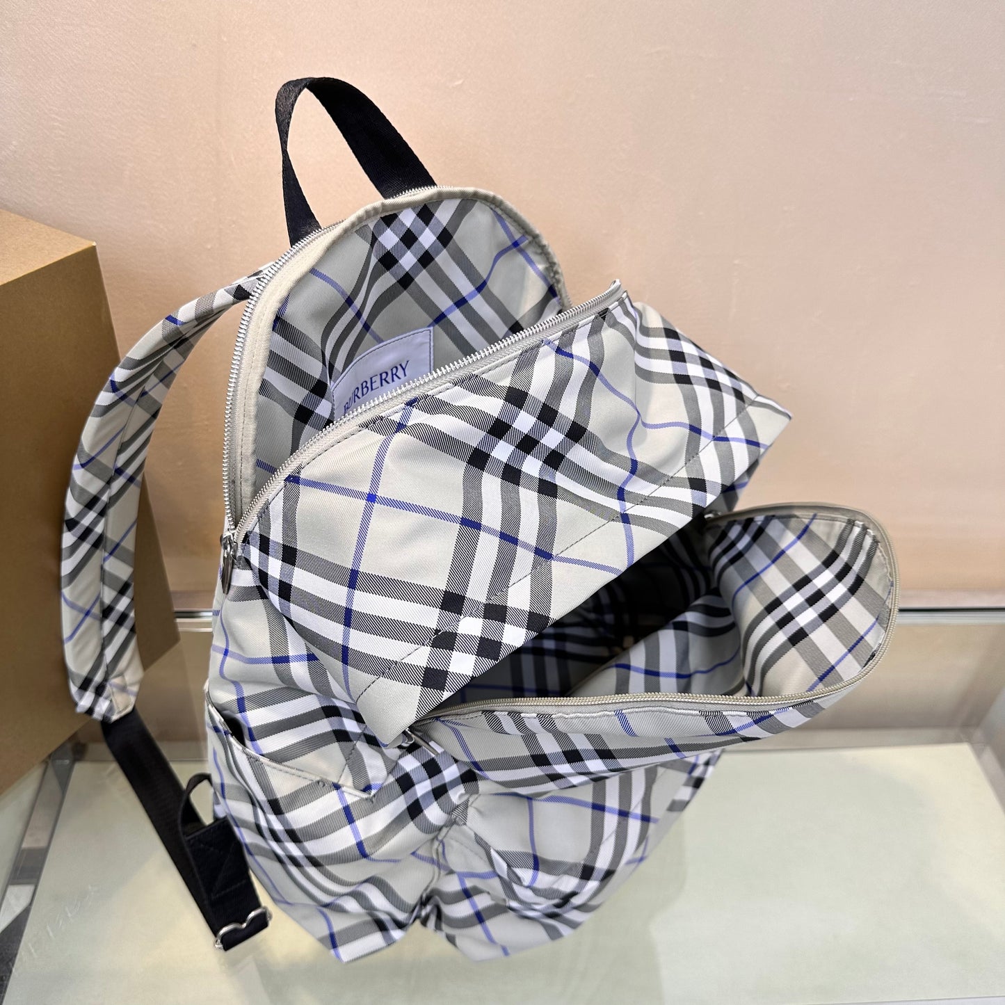 BURBERRY Small Check Backpack