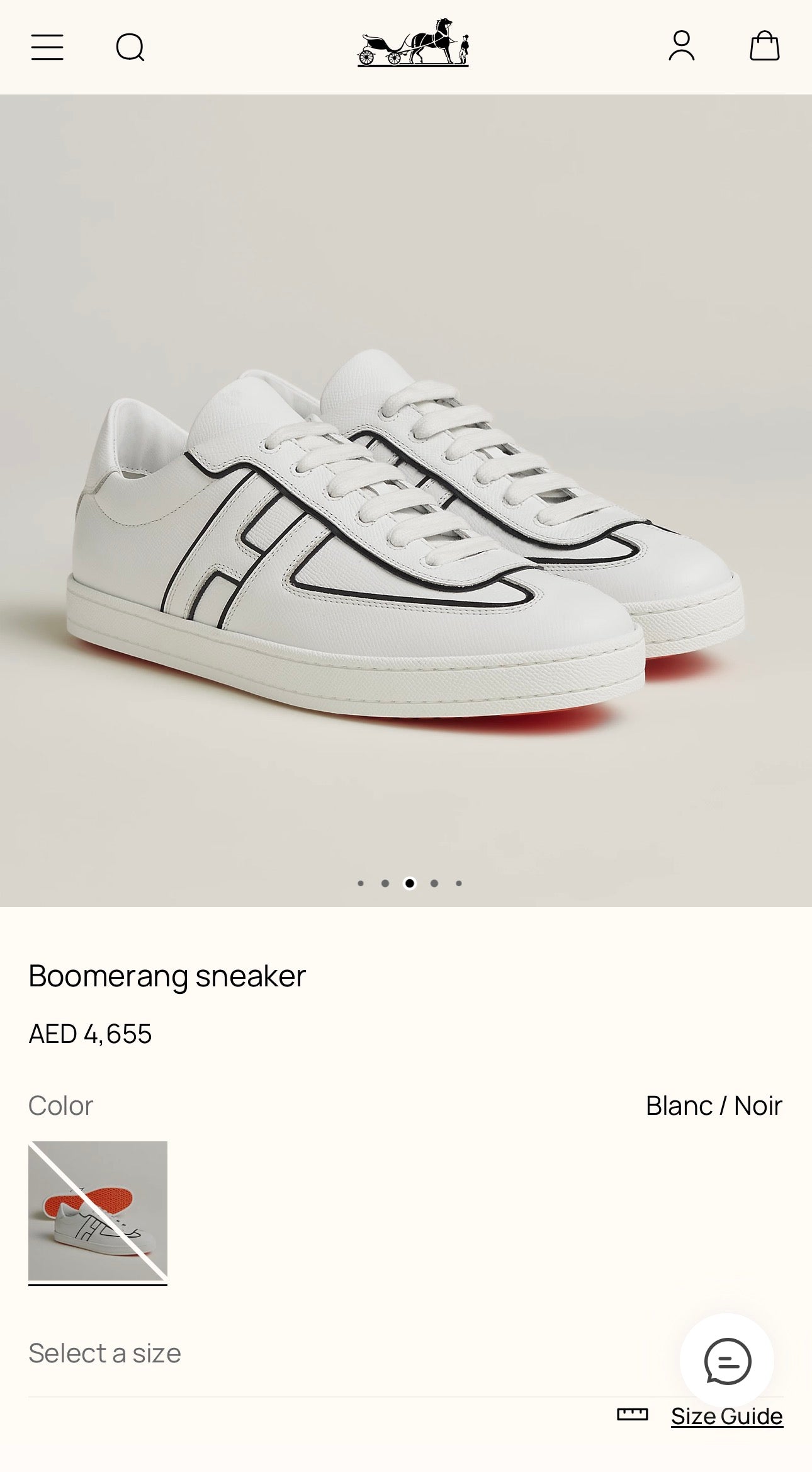 HERMES Boomerang sneaker